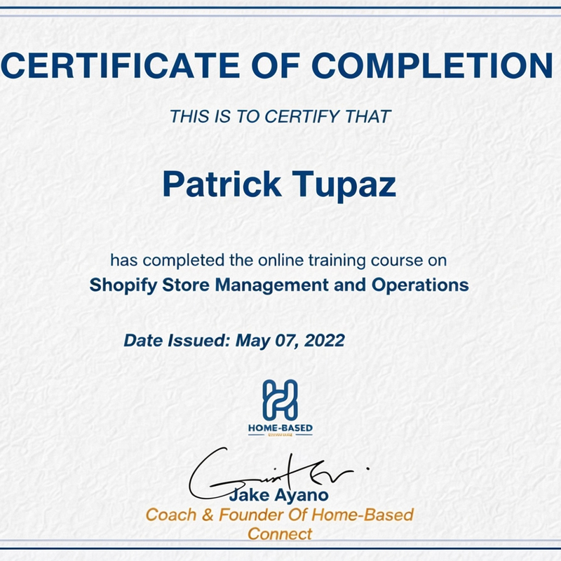 Certificate
