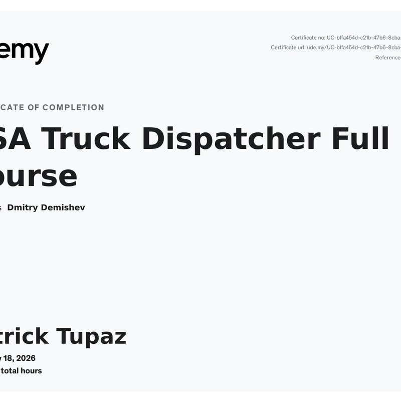 Certificate